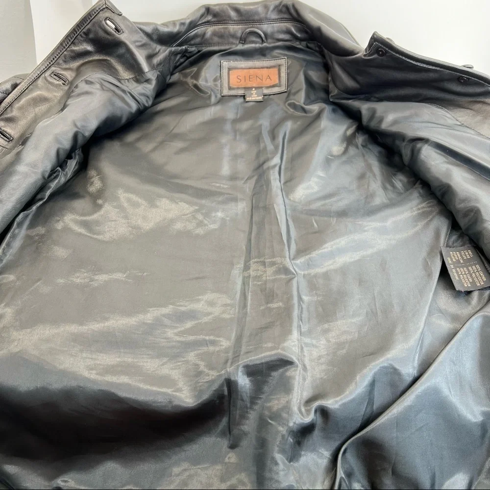 Siena Women’s Black Quilted Leather Jacket - Picture 8 of 11